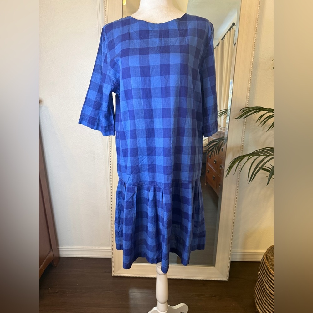 Nik Nik Blue Checkered Light Weight Dress